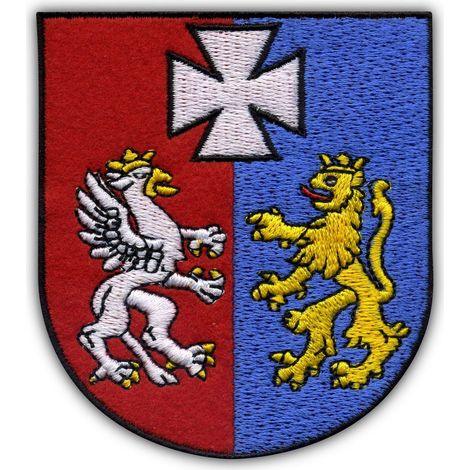 Parche con el escudo de armas de la región de Podkarpackie - Reverso magnético - Parche/Insignia/Emblema bordado