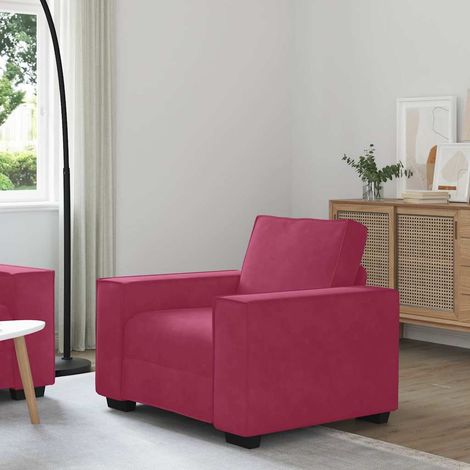 Sessel Weinrot 60 cm Samt vidaXL (1/5)