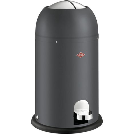 Cestino Wesco Kickmaster Junior grigio 12 litri acciaio
