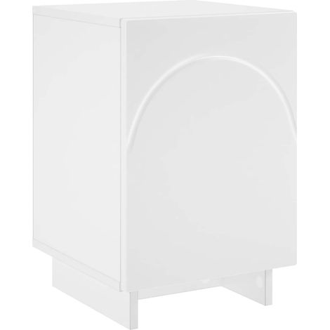 Bedside Cabinet White 33.5 x 34.5 x 50 cm Engineered Wood vidaXL (1/5)