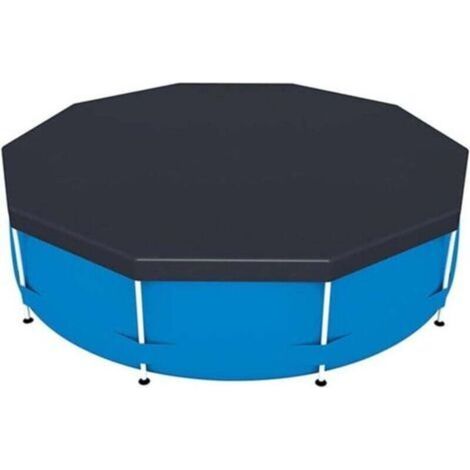 Couverture de piscine Flowclear 457 cm, couverture de piscine ronde Bestway, en PE tressé épais (1/4)