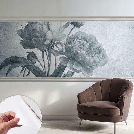 Papier peint autocollant à motifs décoratifs pour salon chambre et bureau Décoration murale élégante avec colle Chic floral 250x104 cm (1/5)
