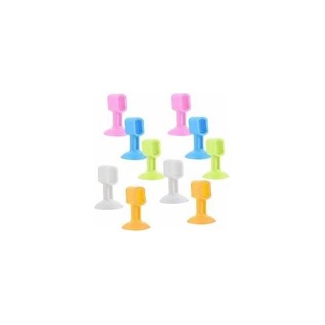 10 Pièces Butée Porte En Silicone Anti-Collision, Poignée Porte Murale Protecteur, Silicone Anti-Collision Sans Poinçon Butoir de Porte Muet pour Protéger Mur, Porte (5 Couleurs) (1/5)