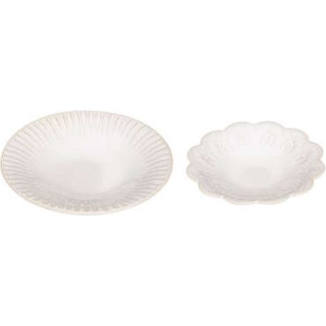 Lot de 2 Vide-Poches Design "Carmen" 15cm Blanc (1/3)