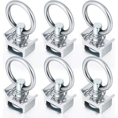 Lot de 6 Pions d’Arrimage Aéronautique avec Anneau pour Rail de Fixation – Pions d’Ancrage Robustes pour Aviation Civile et Militaire (1/5)