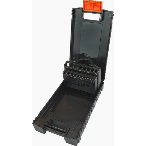 Projahn Leerkassette 19-teiligen Bohrer-Satz 946 schwarz VS reinorange (RAL2004) Außenmaße: 112x191x42 mm (1/2)