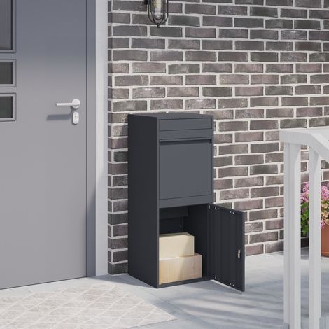 Paketdrop-Box mit Speicher Anthrazit 41 x 38 x 103 cm Stahl (1/5)