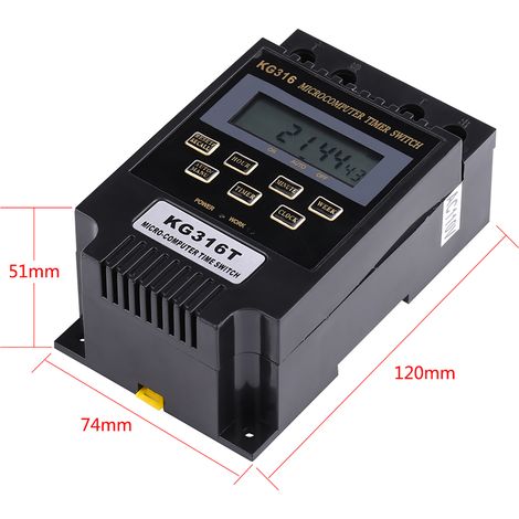 Relais de temps de commutateur de minuterie de puissance de contrôle de micro-ordinateur numérique LCD (AC110V) (1/5)
