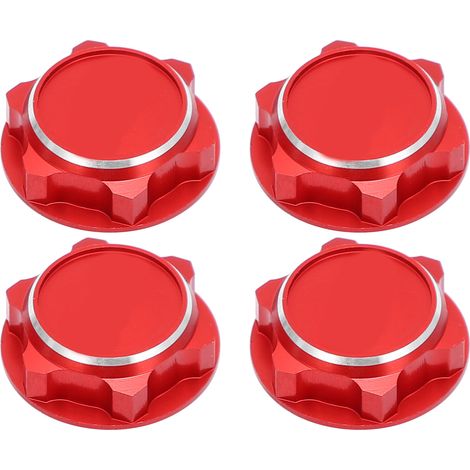 Écrous de roue hexagonaux en alliage d'aluminium léger 17mm, anti-déserrage et anti-poussière pour voiture RC 1/8 (1/5)