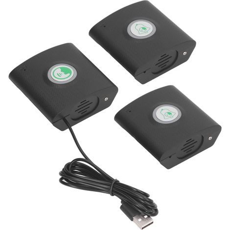 2 externe, 1 interne Einheit, bidirektionale Audio-Türsprechanlage mit großer Reichweite, 433 MHz, drahtlose Türsprechanlage für die Hausüberwachung, schwarz (1/5)