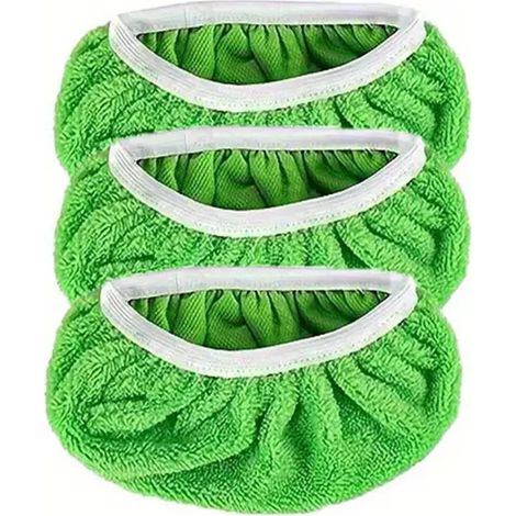 Lot de 3 lingettes microfibre, compatibles balai plat 25-30cm, réutilisables lavables, usage humide et sec, pour sols durs (1/5)