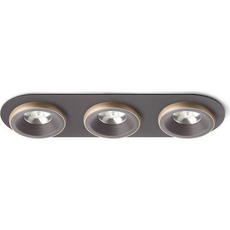 Faretto SHARM R III da incasso marrone/oro perlato 230V LED 3x10W 24° 3000K