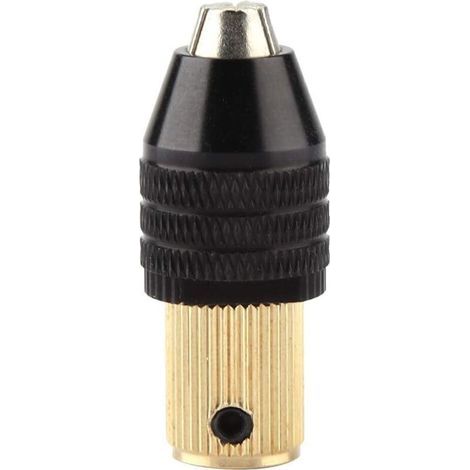 BUNTHAUS Mini Mandrin Auto-serrant Mandrin de Foret Adaptateur, mini mandrin perceuse, Perceuse à Capacité de Serrage 0,3 à 3,4 mm (5MM Trou), Accessoires de Mini Perceuse Électrique Collet Avec clé A (1/5)