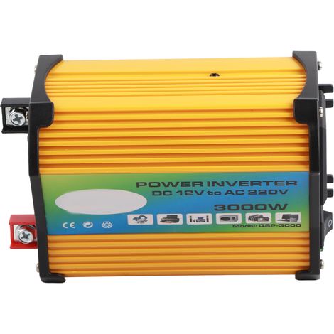 Convertisseur de puissance voiture 300W avec double port USB, adaptateur 12V vers 220V, onde sinusoïdale modifiée, prise allume-cigare, chargeur de voyage pour camping et urgence. (1/5)