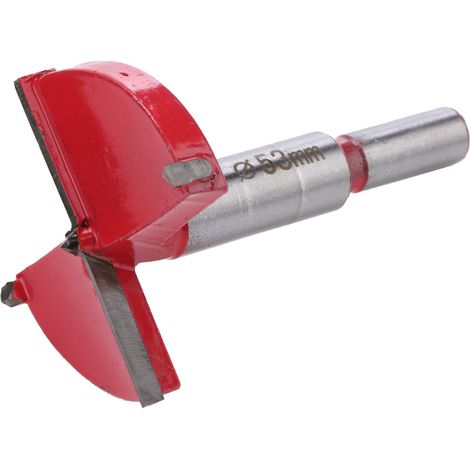 Foret cloche de 53 mm pour perceuse électrique, à utiliser dans le travail du bois.