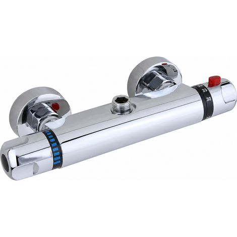 Mitigeur Thermostatique de Douche Encastrable en Laiton 38 Degrés (1/5)