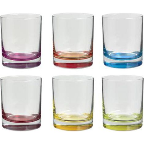 Lot de 6 Verres à Eau "Colori" 30cl Multicolore