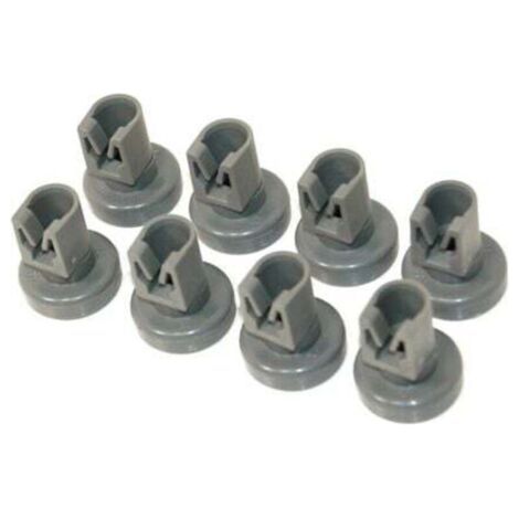 Roulettes 25 mm, Jeu de 8 Roulettes Grises, Compatible avec AEG/Electrolux/Panier Lave-Vaisselle Inférieur (1/4)