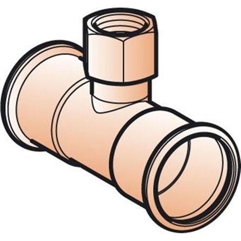 Geberit Mapress Cuivre Té avec filetage intérieur, DN 20, dø 22 mm, 61395 (1/2)