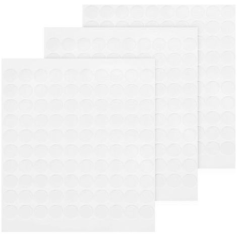 300 pastilles adhésives double face transparentes, rondes et imperméables, sans traces, pour la décoration (1/4)