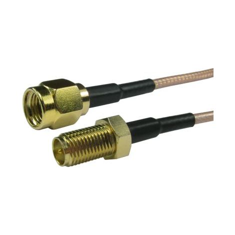 Câble coaxial RS PRO, Reverse SMA, RP-SMA, / RP-SMA, 10m, Noir ( Prix pour 1 )