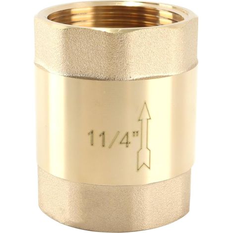 Clapet anti-retour en laiton, filetage interne 1 1/4 pouce (DN32), PN 25, pour systèmes d'alimentation en eau, de chauffage et d'air comprimé (1 1/4 pouce) (1/5)