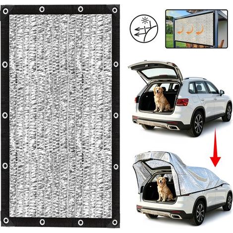 Sonnenschutznetz für Autos Luftkühlend 80 % Schattierung Mit Ringen Einfache Montage Aluminium Schattierungsgewebe für Gewächshäuser, Rasenfläche (1/5)