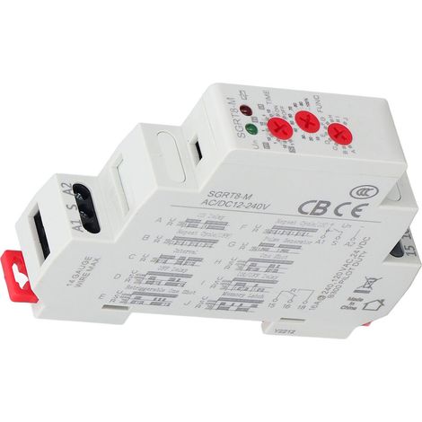 Miniatur-Zwischenschienenrelais SGRT8-M 5 A/16 A, Hilfsrelais 12–240 V AC/DC (1/5)