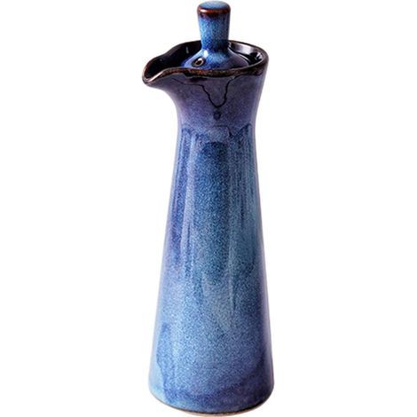 Traditioneller japanischer Keramik-Sojasaucenspender – 120-ml-Flasche für Sojasauce und Salatdressing (120 ml, blau) (1/5)