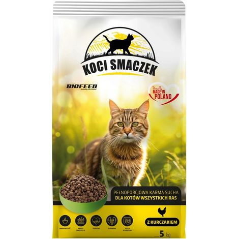 Cibo per gatti Koci Smaczek al pollo 5 kg Biofeed