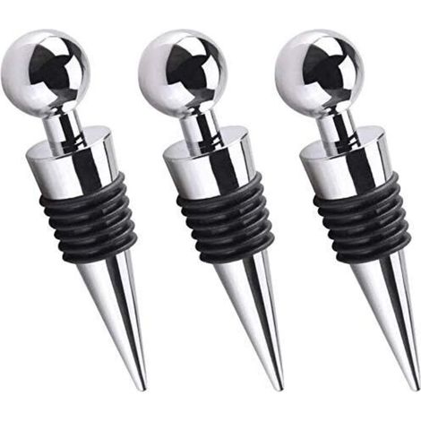 Bouchon À Vin - 9 Cm - Compatible Bouteilles Diamètre 15 À 20 Mm - Pour Vin Rouge Champagne Bière - Lot De 3