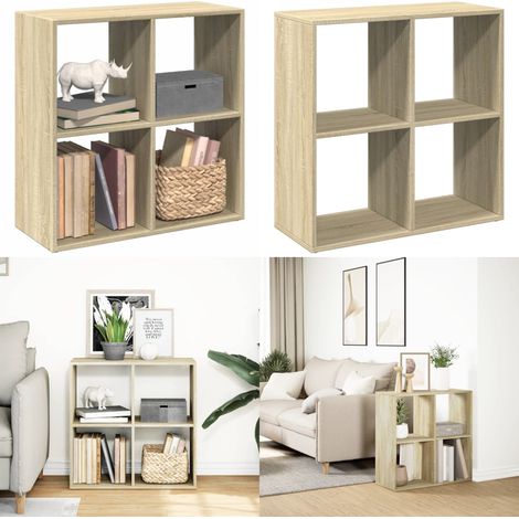 Librería divisor madera ingeniería roble Sonoma 69,5x29x69,5 cm - Estantería separadora - Madera de ingeniería