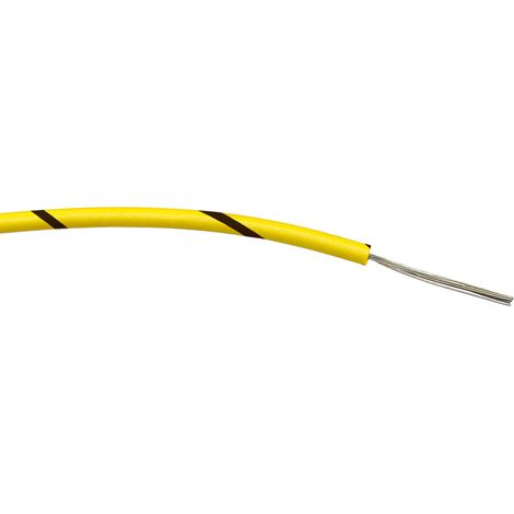 Fil électrique RS PRO BS4808 0,5 mm² 20 AWG, 1 kV c.a., PVC Noir/Jaune, 100m ( Prix pour Bobine de 100 )
