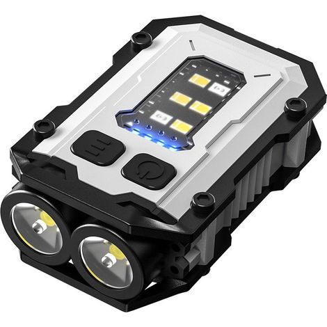 Lampe torche haute luminosité - Super lumineuse 800 lm, lampe porte-clés LED rechargeable USB-C avec éclairage latéral COB, 8 modes (1/5)