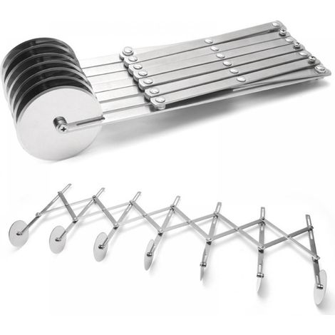 Couteau à brocart rétractable à roue 357, coupe-pizza en acier inoxydable, couteau à découper le visage de la plaque de cuisson Youtiao, couteau en brocart (1/5)