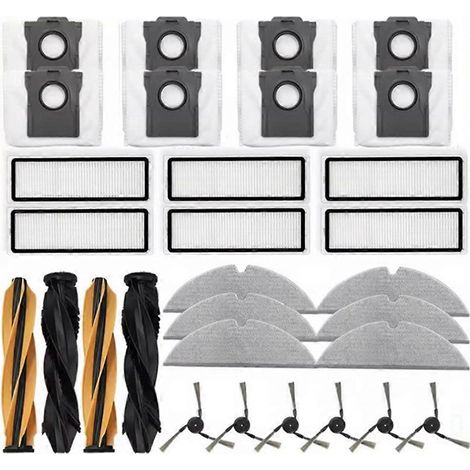 Set mit 28 Ersatzteilen für den Staubsauger Dreame D20 Plus / Dreame D20: Hauptbürsten, Filter, Reinigungstücher und Staubbeutel. (1/5)