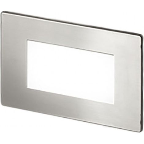 Segnapasso led con placche gea luce 2w 3000k bianco nickel - ges811 (1/4)