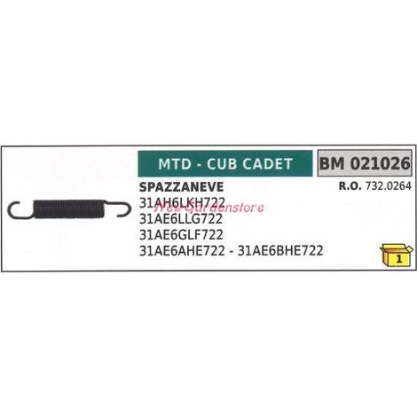 Molla trazione semovenza MTD spazzaneve 31AH6LKH722 021026