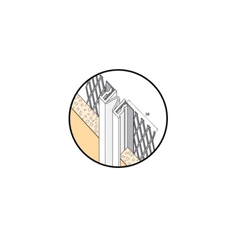 Joint de dilatation PVC 300 cm blanc – Pour façades extérieures – Absorption des mouvements – Pose manuelle à sceller