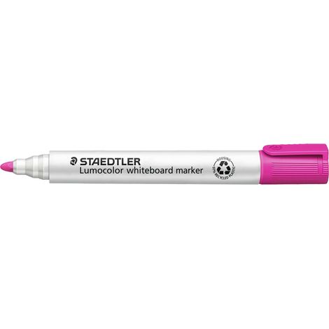 Staedtler Pennarello per Lavagna Bianca Rosa, Punta a Proiettile Spessa, 10 Pezzi, Anti-essiccamento, Airplane Safe (1/5)
