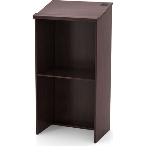 Pupitre inclinable 58 x 40 x 117 cm avec étagère de rangement finition élégante en bois marron