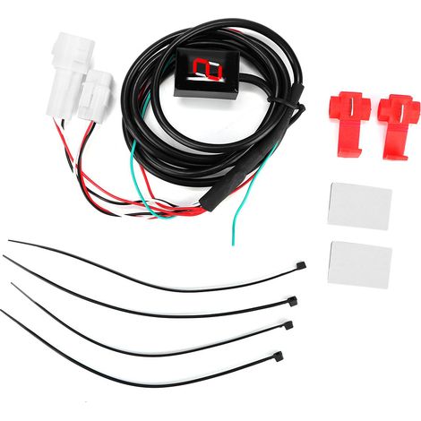 Compteur de vitesse LED universel pour moto, indicateur de rapport, compatible Yamaha, rouge (1/5)