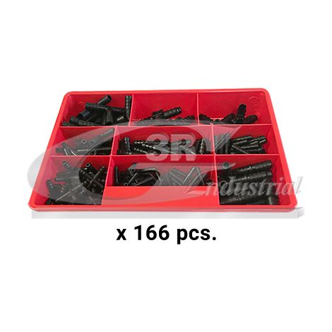 3RG 96013 CAJA CONECTORES TUBOS LIMPIAPARABRISAS (166 PCS)