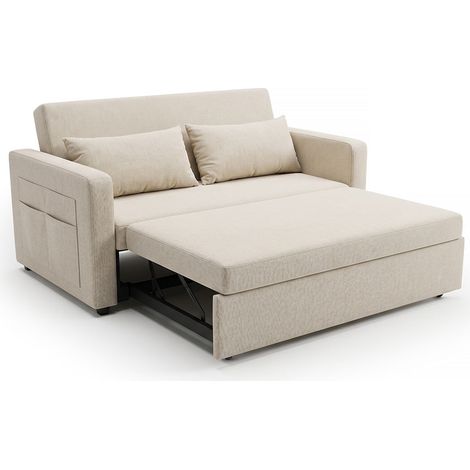 Sofa Cama de Matrimonio Jossy 138cm, Beige