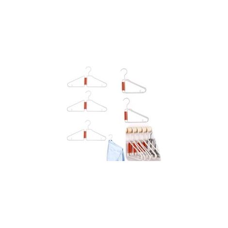 (Lot de 5) Cintres semi-pliables, cintres portables pour chemises et costumes – cintres pliables, organisateur suspendu léger, cintres gain de place, cintres de voyage pliables (1/5)