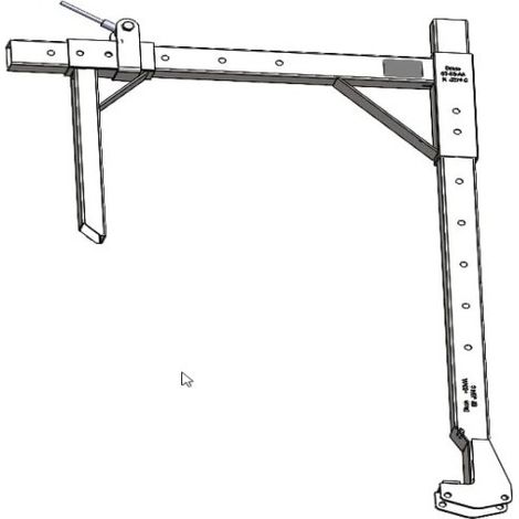 Fixation pour échafaudage alu crosse élinguée - DIMOS - 800 mm
