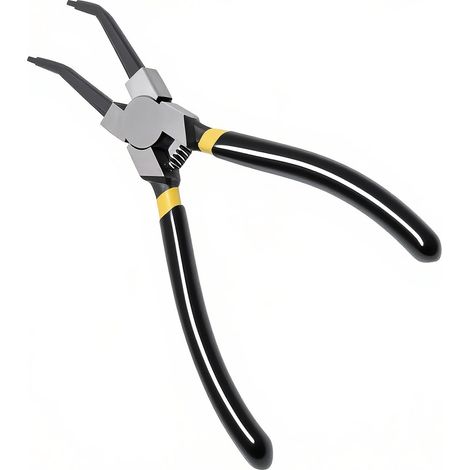 Pince Circlips 230mm, Intérieur Coudée, Ressort Interne, Anti-Rouille, Taille de Tête : 1,78 mm. (1/5)