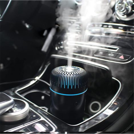 Diffuseur de voiture, mini humidificateur USB 100 ml, diffuseur d'huiles essentielles, diffuseur d'aromathérapie, noir (1/5)