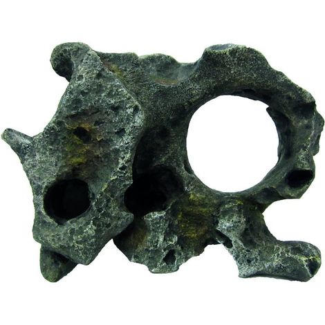 Roche Gallura grise avec trou M 24,5x18x14cm décoration pour aquariums