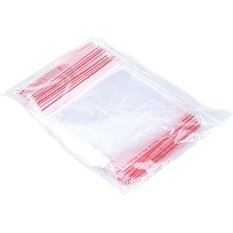 Prodotti per ufficio – Confezione da 100 sacchetti trasparenti con chiusura a zip, sacchetti in polietilene a bassa densità, adatti all’uso alimentare, 5 x 7 cm (1/2)